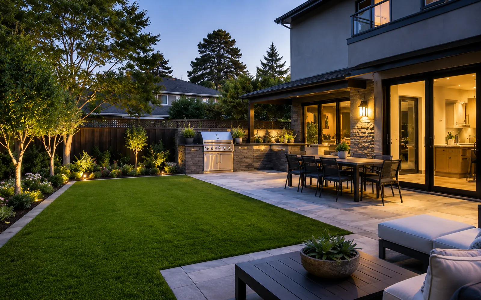 After: completed paver installation by Redwood Pavers